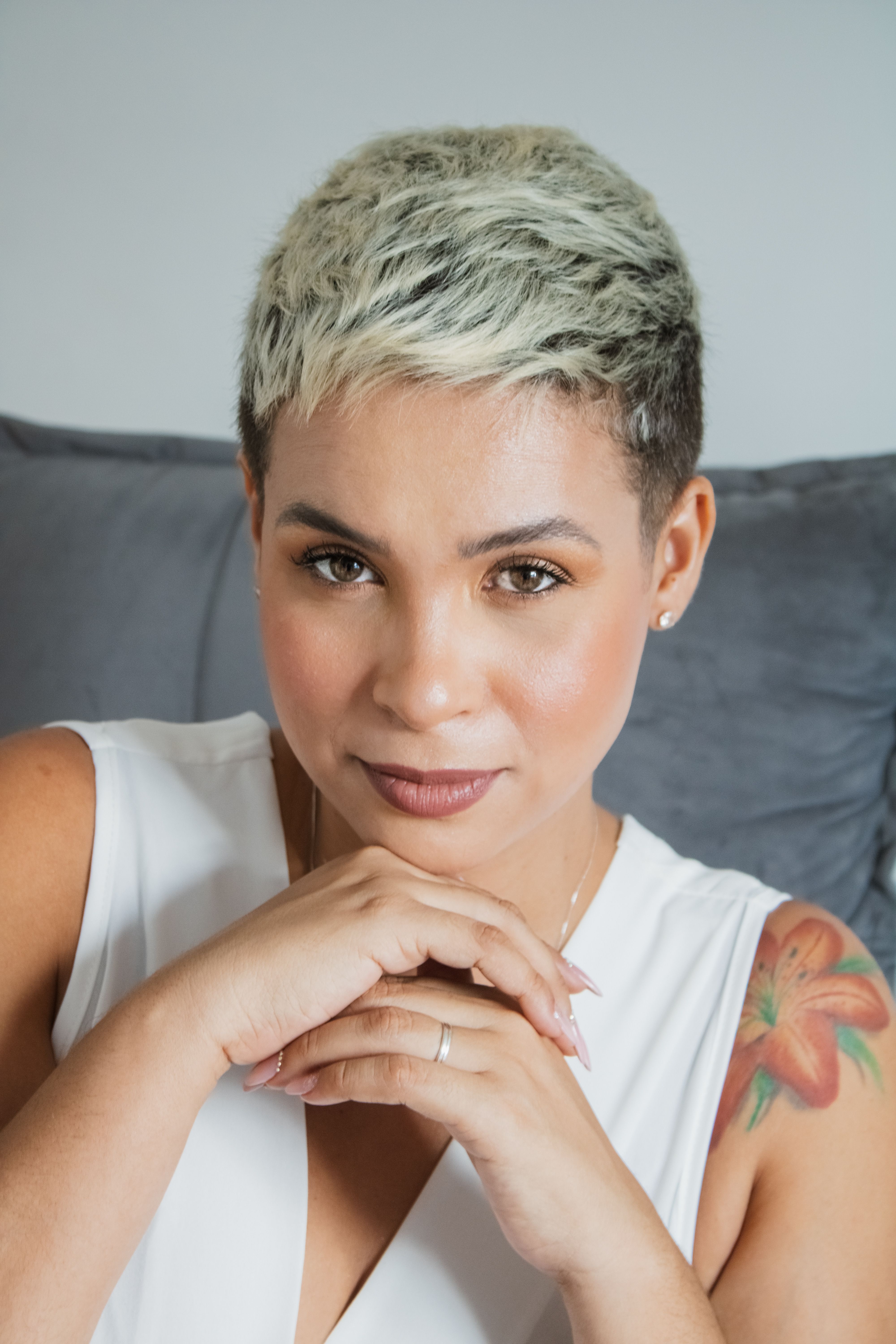 a short pixie haircut